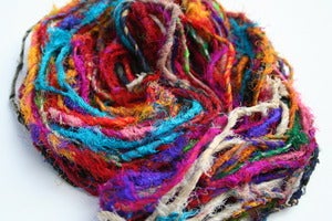 Image of The Blender Live Wire Sari Yarn: Unrefined Recycled Silk Yarn