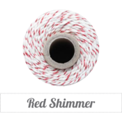 Image of Red Shimmer - Red Metallic & Natural Twine