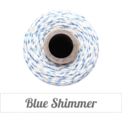 Image of Blue Shimmer - Blue Metallic & Natural Baker's Twine