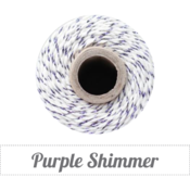 Image of Purple Shimmer - Purple Metallic & Natural Baker's Twine