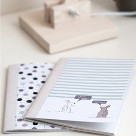 Image of Notebook Set of 2: Stripy Bunnies & Molecule
