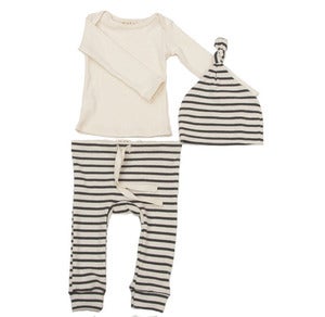 Image of Striped Organic Cotton Layette Set