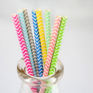 Image of Chevron Paper Straws