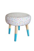 Image of Multi polka dot oilcloth Footstool