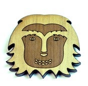 Image of Yeti Wooden Brooch