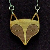 Image of Peaceful Fox Wooden Necklace