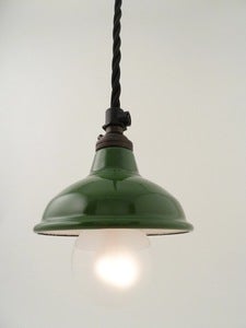 Image of enamel industrial shade | 80mm | racing green
