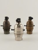 Image of metal | lightbulb holder | BC | standard bayonet | switch