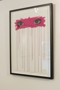 Image of "Sometimes I Look Into Your Eyes...(Cerise)" ltd. edition giclee print by Mydogsighs