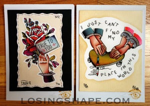 Image of SET OF 2 5x7 PRINTS - TRUE TO YOU/OUIJA BOARD
