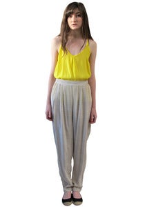 Image of TAUPE PRINT PANT