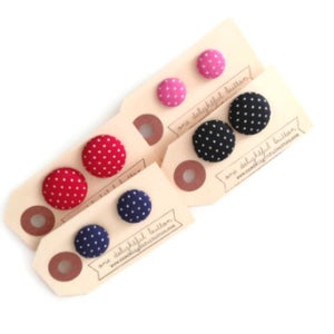 Image of Swiss Dot Button Earrings