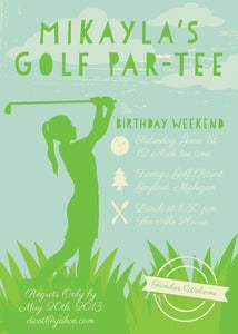 Image of Golfing (Tee) Invitation (Boy or Girl)