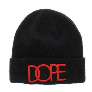 Image of Dope Couture Classic Logo Beanie - Navy