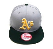 Image of OAKLAND A'S "BASIC STRAP" STRAPBACK (GREY/FOREST)