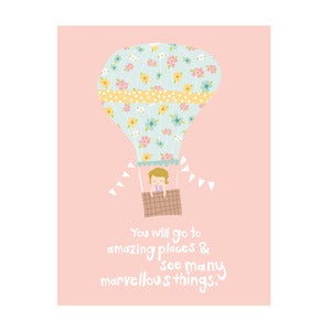 Image of You'll go to amazing places, Art Print (Girls)