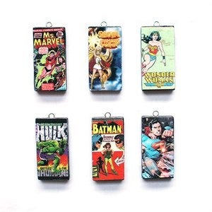 Image of Comic Book Domino Pendants