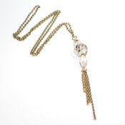 Image of spire necklace: smoky/ab