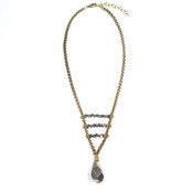 Image of pyrite ladder necklace