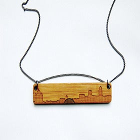 Image of Des Moines Skyline Necklace by Maple + Mauve