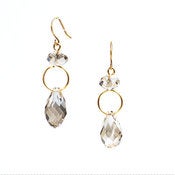 Image of palace earring: smoky/gold