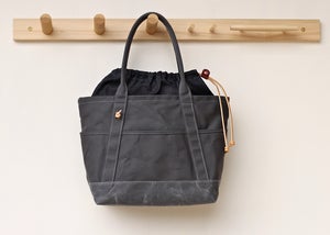 Image of Cinch Tote - Slate & Waxed Indigo Denim