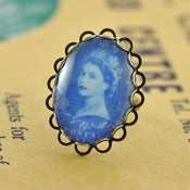 Image of Queen's Head Adjustable Stamp Ring