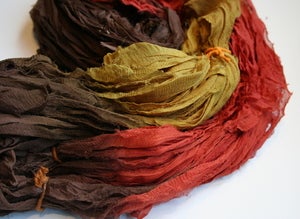 Image of A Simple Thanksgiving Reclaimed Silk Chiffon Ribbon
