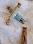 Image of Italian cotton ribbon on vintage pegs