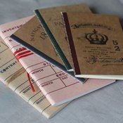 Image of Carnet au look rétro ou vintage - 2 modèles - plusieurs motifs