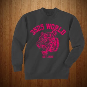 Image of 3525 WORLD "CREWNECK" GREY & PINK