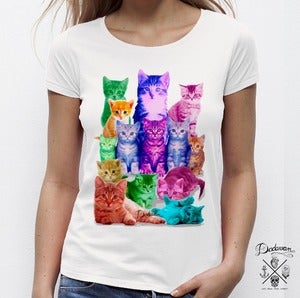 Image of T-shirt femme United colors of pussycats - blanc