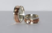 Image of Personalized Unique Wedding Bands - Custom Engraved Words Inside Single Bands