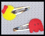 Image of Mrs Pac Man Hair Clips