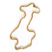 Image of 9ct Gold Plated Rope Style Link Necklace Chain
