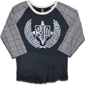 Image of "The Houndstooth" raglan tee by Backpage Press