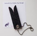 Image of Smile & Cry Rabbit Key Bangle - red & dark gray