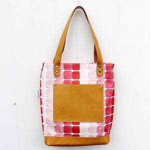 Image of Book bag, square, red