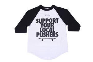 Image of Pushers Raglan (Black / White)