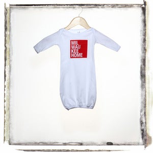 Baby One-Piece Red on White
