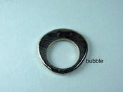 Image of WHITE BRASS STACKABLE RINGS-BUBBLE