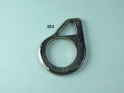 Image of WHITE BRASS STACKABLE RING-SIX