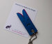 Image of Smile & Cry Rabbit Key Bangle - pink & blue