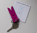 Image of Smile & Cry Rabbit  Key Bangle - pink & blue