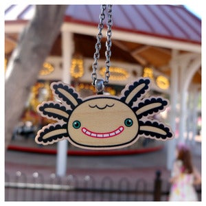 Image of Wooper Looper wood pendant with chain