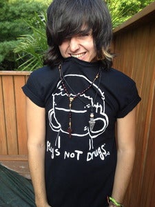 Image of Plugs Not Drugs  Black ( Tee )