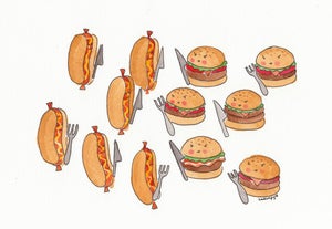 Image of "Battle of the Buns" 8x10 Print by CakeSpy
