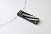Image of 'naname' black nickel plated pendant    b