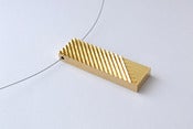 Image of 'naname' gold plated pendant    b