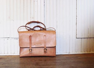 Image of Leather Messenger Bag Satchel for Men Made in USA
